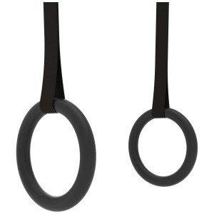 Exit GetSet anelli da ginnastica in plastica, neri, per Monkeybars e Powerstations.