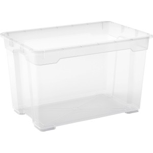Box multiuso trasparente OBI Santos XL (60 l) con ruote, ideale per lo stoccaggio.