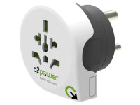 Adattatore universale India Bianco Nero 10 A / 250 V