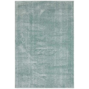 Tappeto a pelo alto turchese Gela, 160x230 cm, in poliestere. Tappeto moderno e soffice per soggiorno e camere da letto.