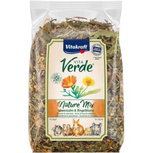 Vitakraft Vita Verde Nature Mix alimento per roditori con tarassaco e calendula, confezione da 100g.