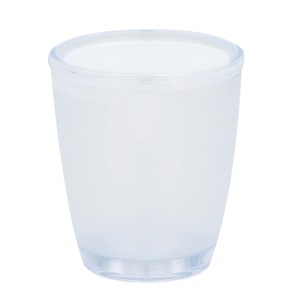 Transparenter Spirella Zahnputzbecher Toronto aus Kunststoff, klare Optik.