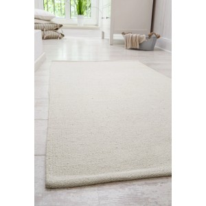 Tapis Andiamo Missouri, 60x120 cm, crème. Tapis en coton à poils courts.