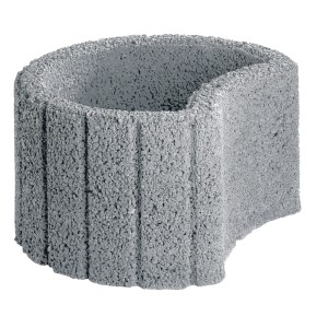 Grand anneau de plantation Kann gris, Ø 48 cm, hauteur 25 cm, pour la stabilisation des pentes et l'aménagement paysager.