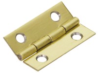 Schmales Scharnier Stahl vermessingt 30 x 20 mm / 8 Stk.