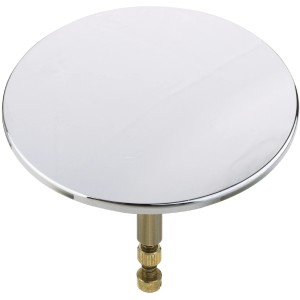 Tappo per lavabo cromato, adatto per raccordi di scarico e troppopieno.