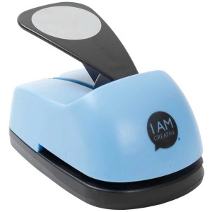 Stanzer Kreis, Ø 50 mm, blau/schwarz, zum Basteln und Dekorieren.