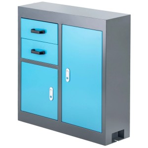 Supporto Alduro per tornio, 820x260x760mm, blu/grigio.