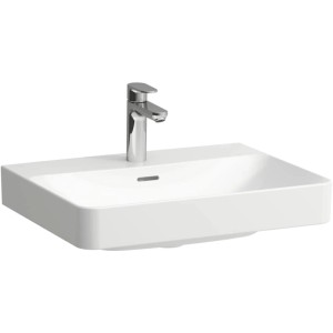 Lavabo Laufen Pro X, céramique, blanc, avec trou de robinet et trop-plein.