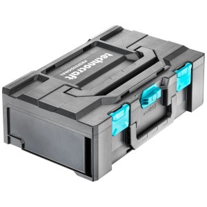 Technocraft Metabox Valigetta porta attrezzi Mechanic IP43 (vuota), grigia, con chiusure blu.