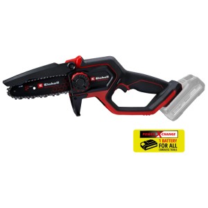 Einhell GP-PS 18/20 Li BL-Solo élagueuse à batterie, rouge/noir. Tronçonneuse à batterie compacte pour le jardinage.