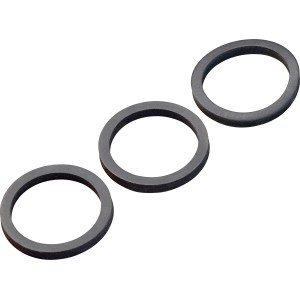 Trois joints de siphon noirs en caoutchouc 1 1/4 pour lavabos, cuisines et toilettes.