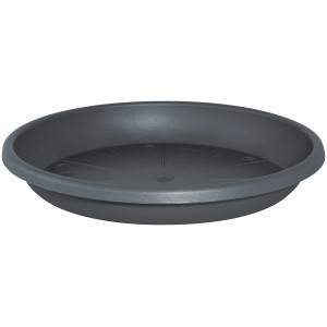 Sottovaso antracite Geli Cylindro, ca. Ø 37 cm, in plastica.