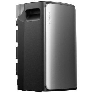 Ecoflow Stream AC Pro batteria solare 600W, argento/nero, per impianti fotovoltaici da balcone.