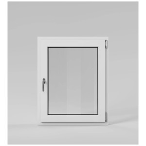 Fenêtre PVC blanc Roro oscillo-battante, droite, 80x100 cm.