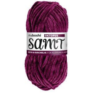 Laine Chenille Velours Myboshi couleur Octopus, fil doux pour projets de tricot et crochet.