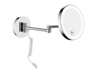 Diaqua® LED-Kosmetikspiegel Nelas Messing Ø 20 cm mit Kabel Diaqua® LED-Kosmetikspiegel Nelas Messing Ø 20 cm mit Kabel