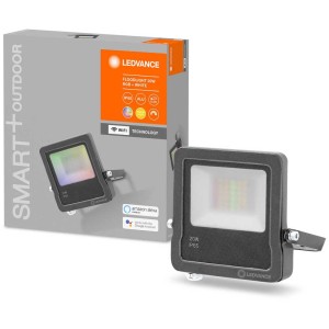 Faro LED Smart+ Ledvance RGBW 20W per esterni, grigio scuro.