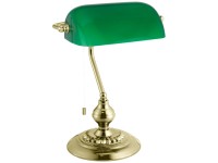 Eglo Tischleuchte Banker E27 Stahl Glas Grün 39 x 24 cm Eglo Tischleuchte Banker E27 Stahl Glas Grün 39 x 24 cm