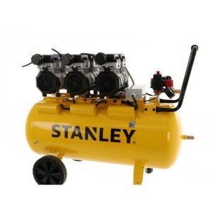 Compresseur Stanley SXCMS30103 Silent jaune sans huile, 100 l, avec roues et poignée.