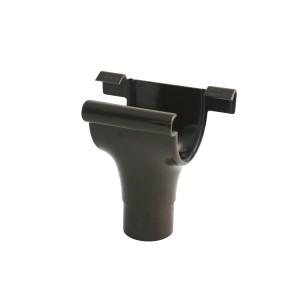 Raccordo pluviale marrone Marley RG 75/53 per grondaie in plastica.