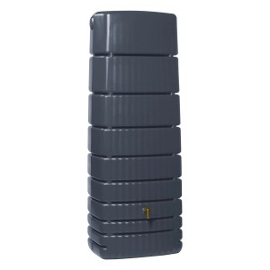 Serbatoio acqua piovana 4rain Slim 650 l grigio grafite con rubinetto Aqua-Quick.