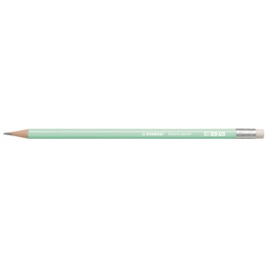 Stabilo Swano Pastel Crayon HB Vert, lot de 12. Crayon hexagonal avec gomme.