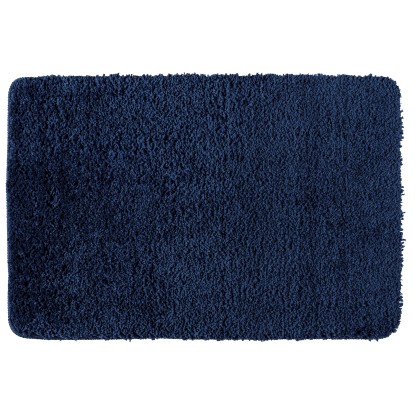 Wenko Badteppich Belize Polyester Marineblau 60 x 90 cm