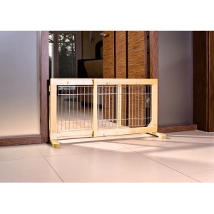 Barriera per cani Trixie in legno, regolabile, per porte o scale, 65-108x50 cm.