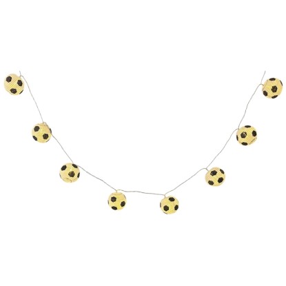 Ghirlanda di lanterne LED Pallone da calcio 10 LED Bianco caldo lunghezza 180 cm