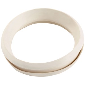Raccord de sortie WC en plastique blanc Ø 110 mm pour joints de tuyau de chasse.