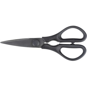Forbici da cucina Wenko Sico, 21cm, nere, con manico ergonomico e lame seghettate.