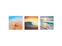 Leinwand-Wandbild Waves 30 x 30 cm 3er-Set