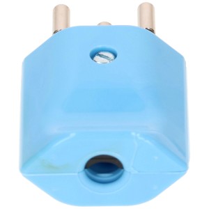 Fiche plate bleue Max Hauri Type 12, 3 pôles pour 250V/10A.