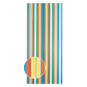 Rideau à lanières multicolores (90x200 cm) en plastique pour porte ou séparation de pièce.