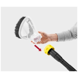 Protection anti-éclaboussures Kärcher pour nettoyeurs haute pression K2-K7 avec brosse et adaptateur.