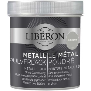 Libéron Metall-Pulverlack Aluminium, 0,5 l Dose. Effektfarbe für moderne Metalleffekte.