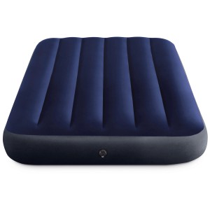 Matelas gonflable Intex Classic Downy Blue, 99x191cm, avec Fiber-Tech pour un confort optimal.