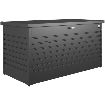 Baule da esterno Biohort 159x79x83 cm grigio scuro metallizzato