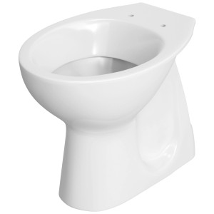 Set WC a terra Mito Basic bianco con brida chiusa, in ceramica.