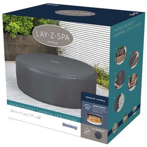 Couverture thermique Bestway Lay-Z-Spa EnergySense, Ø 196 cm, pour spas, économie d'énergie.
