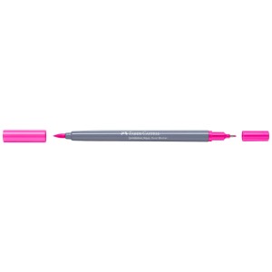 Faber-Castell Goldfaber Aqua Dual Marker Purpurrosa Hell con punta a pennello e fineliner.