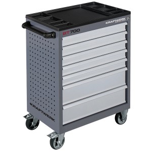 Kraftwerk BT700 servante d'atelier équipée de 301 outils et 7 tiroirs.
