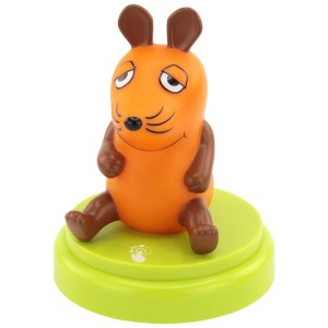Ansmann Veilleuse Souris Orange, veilleuse LED mobile pour chambre d'enfant avec arrêt automatique.