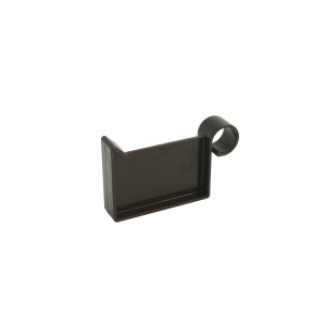 Terminale marrone Marley RG 70 in plastica per grondaia, per chiudere le grondaie.