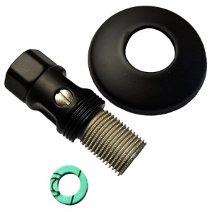Vanne d'arrêt Mateu, noir mat, 1/2 x 3/4 pouce, accessoire de robinetterie.
