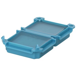 Box gel blu in plastica, IPX8, taglia M, per morsetti di connessione. Protezione contro l'umidità.