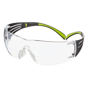 Lunettes de protection de lecture 3M SecureFit +2,5 dioptries, verre clair pour protection des yeux en lecture et travail.