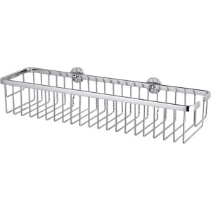 Panier de douche Tesa Aluxx, 45 cm, aluminium chromé, pour montage mural dans la salle de bain.