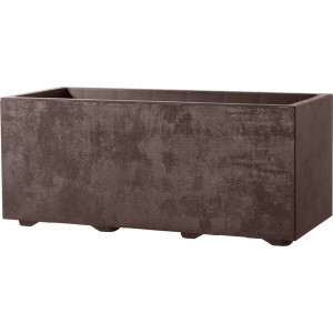 Fioriera marrone Deroma Millennium, 25x59x25 cm, in plastica per giardino e casa.